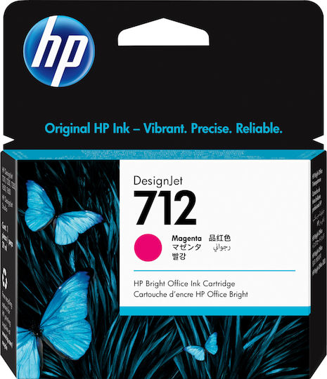 HP 712 Γνήσιο Μελάνι Εκτυπωτή InkJet Ματζέντα (3ED68A)