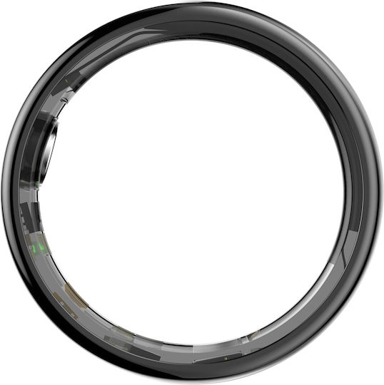 Maxlife MXSR-100 Smart Ring 21.4mm Αδιάβροχο με Παλμογράφο Μαύρο