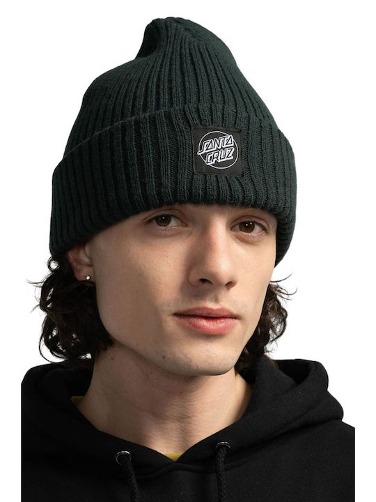 Santa Cruz Dot Label Beanie Unisex Beanie Knitted in Gray color