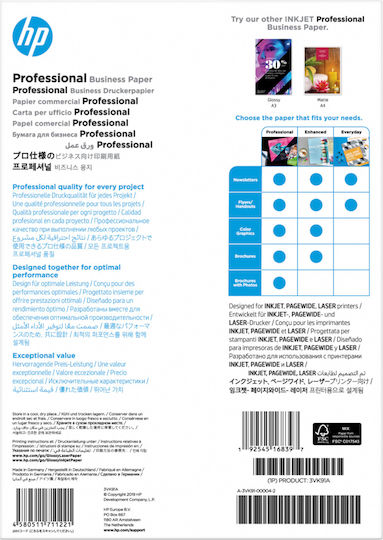 Paper, Hp Inkjet, Pagewide And Laser Professional Business Paper, A4, Glossy, 180g/m2, 150 Sheets