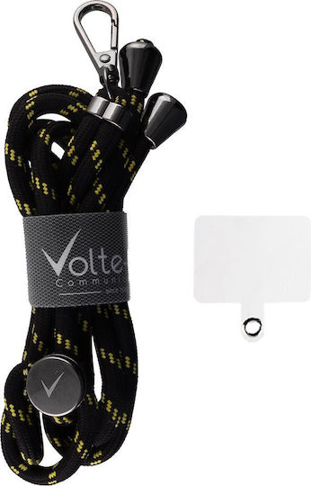 Volte-Tel VT04 Λουράκι Λαιμού για Κινητά Μαύρο / Κίτρινο