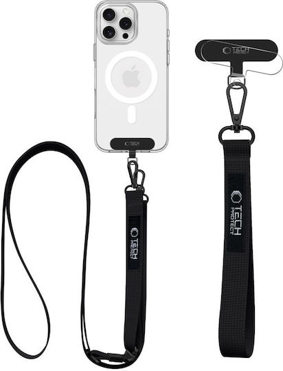 Tech-Protect Rope Crossbody Nackenriemen für Handys Schwarz
