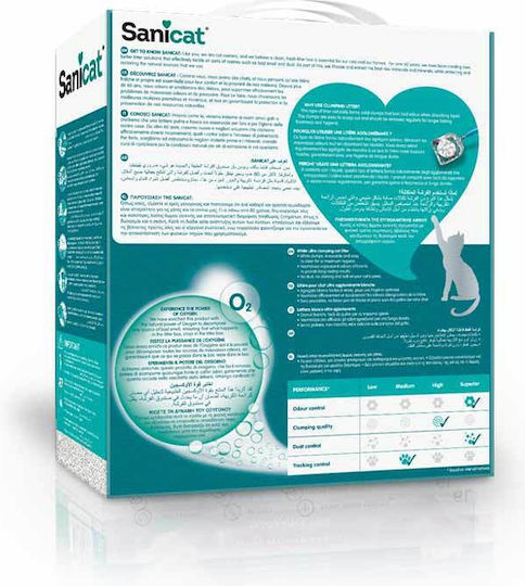 Sanicat Active White Ultra Bentonit Katzenstreu mit Duft Marseiller Seife 6Es