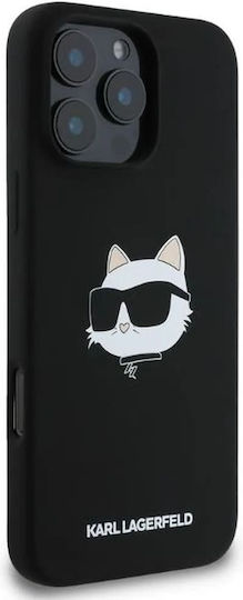 Karl Lagerfeld Задна корица Силикон Черно (iPhone 16 Pro, Karl Lagerfeld)