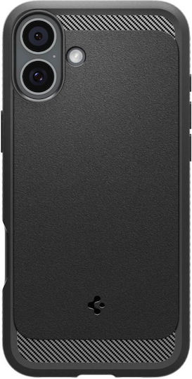 Spigen Rugged Armor Magfit Umschlag Rückseite Kunststoff 0.3mm Matte Black (iPhone 16 Plus)