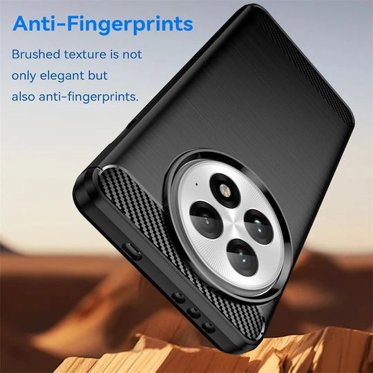 Techsuit Carbon Back Cover Σιλικόνης Μαύρο (OnePlus 13)