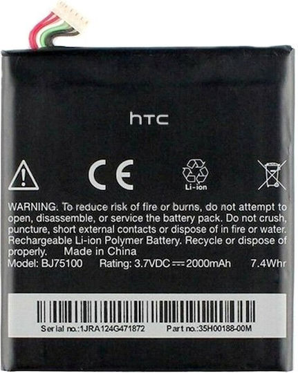 HTC BJ75100 Συμβατή Μπαταρία Αντικατάστασης 2000mAh για HTC One