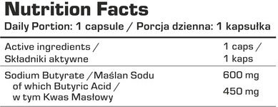 7Nutrition Sodium Butyrate Forte Ειδικό Συμπλήρωμα Διατροφής 60 φυτικές κάψουλες