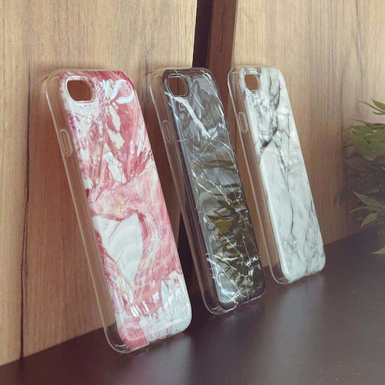 Wozinsky Marble Back Cover Silicon Set cu Geam Negru (Galaxy M31)