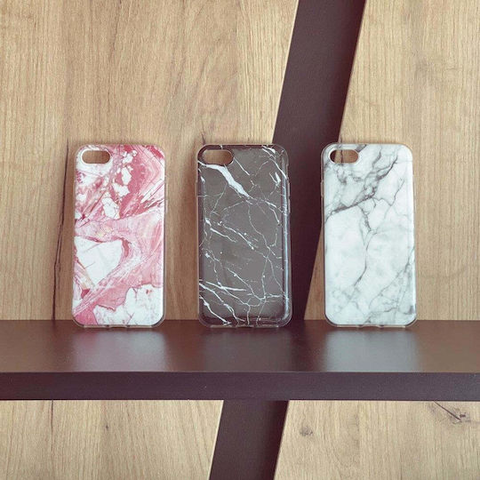 Wozinsky Marble Back Cover Silicon Set cu Geam Negru (Galaxy M31)