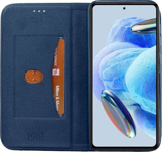 Idol 1991 Elite Anti-rfid Book Synthetic Leather Blue (Redmi Note 12 Pro 4G)