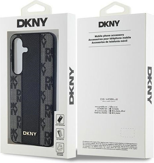 DKNY Pattern Umschlag Rückseite Synthetisches Leder / Leder Schwarz (Galaxy S24)
