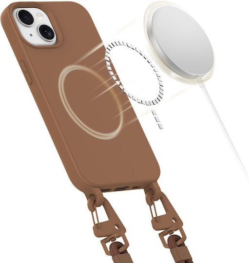 Tech-Protect Magnecklace Back Cover Brown (iPhone 15)