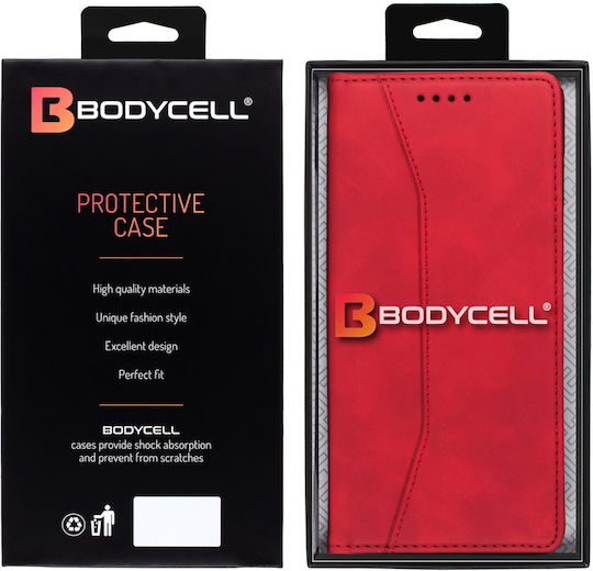 Bodycell Book Synthetic Leather / Leather Red (Realme GT 6 / GT 6T)