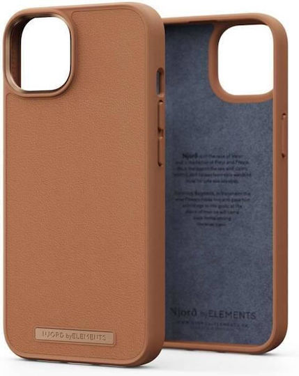 Njord Leather Back Cover Leather 2mm Cognac (iPhone 14 Pro)