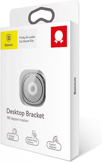 Universeller Telefonhalter Baseus Privity Ring Silber 17795