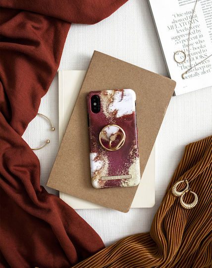 iDeal Of Sweden Magnetic Ring Κινητού Burgundy Marble