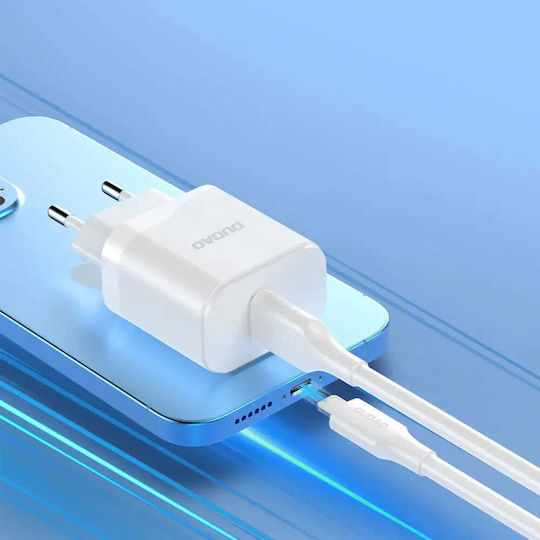 Dudao Încărcător Fără Cablu cu Port USB-A 18W Albς (A20EU)