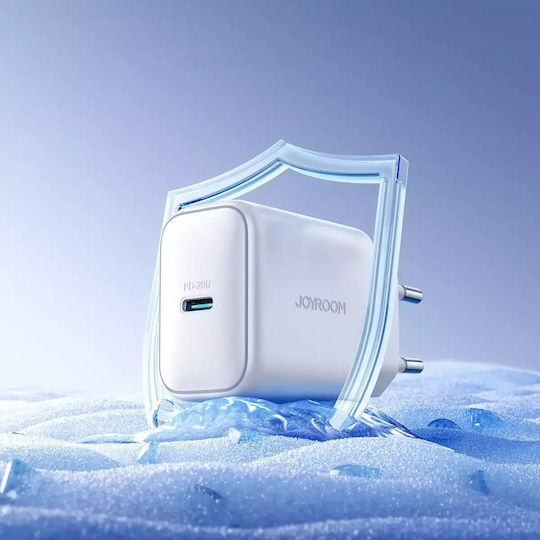Joyroom Φορτιστής με Θύρα USB-C και Καλώδιο USB-C - Lightning 20W Power Delivery Λευκός (JR-TCF20)