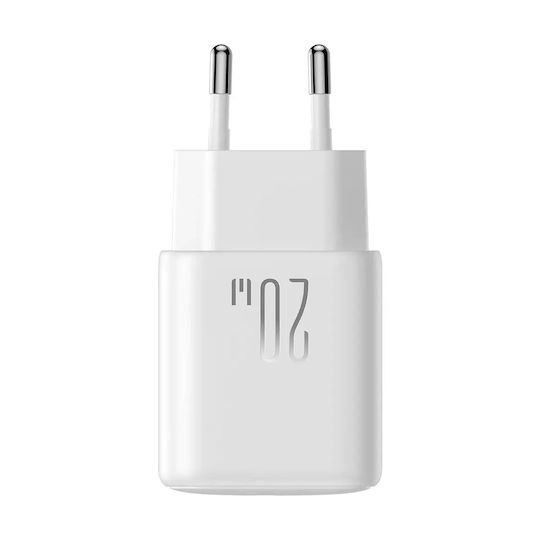 Joyroom Φορτιστής Χωρίς Καλώδιο με 2 Θύρες USB-C 20W Power Delivery / Quick Charge 3.0 Λευκός (JR-TCF12)