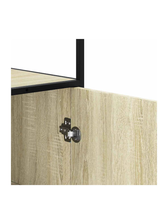 Cabinet Storage Made of Metal & Wood L35.5xW35xH139cm