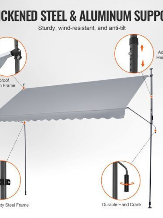 Vevor Zelt Terrasse Gray 4x1.2m