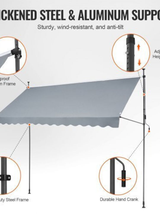 Vevor Cort Terasă Gri x1.2m
