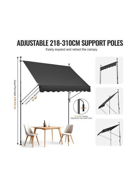 Vevor Terrace Wall Tent Black 1.5x1.2cm