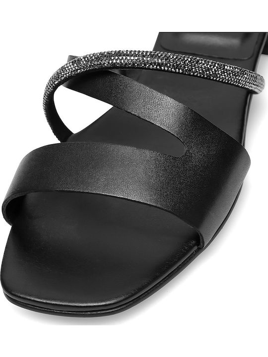 Flache Sandalen für Damen in Schwarz Farbe
