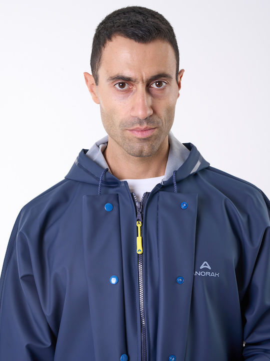 Geacă Anorak Impermeabilă Strutter Flex Lungă-Albastră