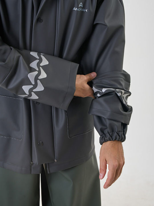 Anorak Work Jacket Reflective Black