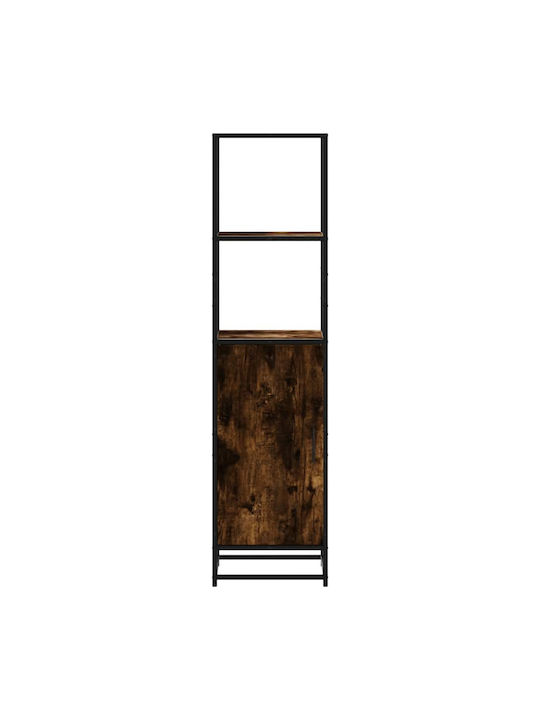 Cabinet Storage Made of Metal & Wood Smoky Oak L35.5xW35xH139cm