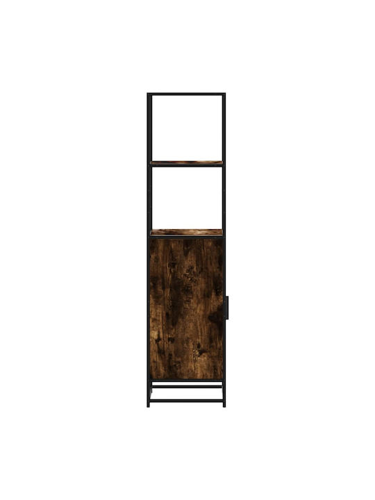 Cabinet Storage Made of Metal & Wood Smoky Oak L35.5xW35xH139cm