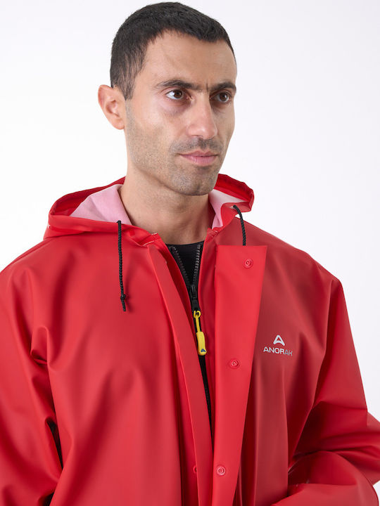 Anorak Αδιάβροχο Σακάκι Strutter Flex Long-κόκκινο