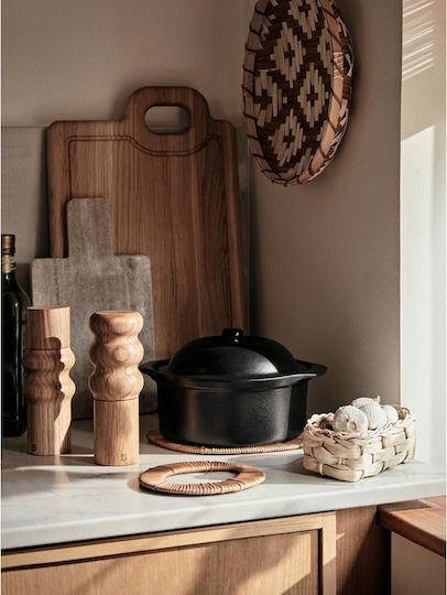 Broste Copenhagen Set dekorative Körbe Bambus Braun 36x36x6cm 2Stück