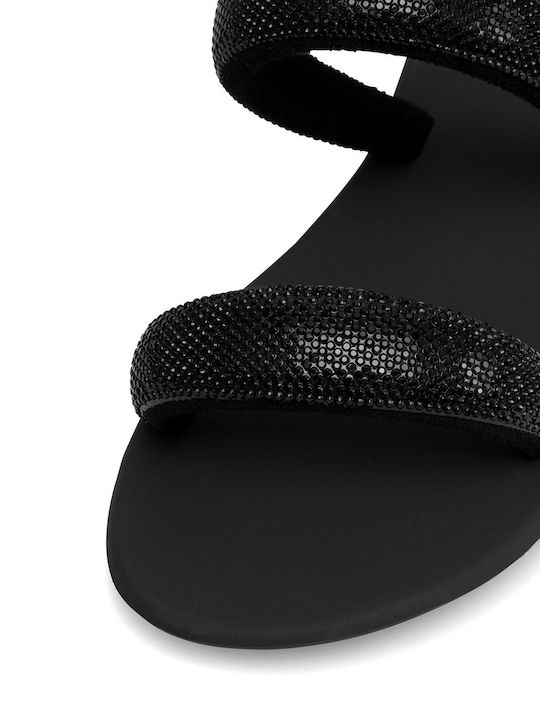 Flache Sandalen für Damen in Schwarz Farbe