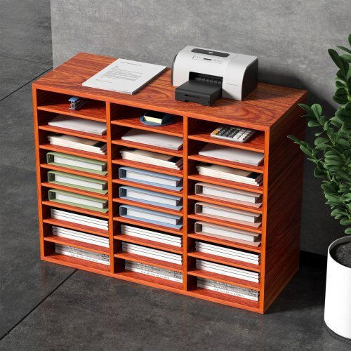 Vevor Wooden File Organizer 27 Slots Brown Wjzlfpjbhb277hqsgv0