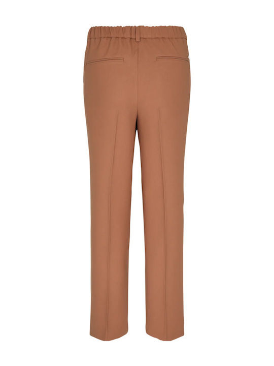 Bai Leia Damen Stoff Hose mit Gummizug Chipmunk