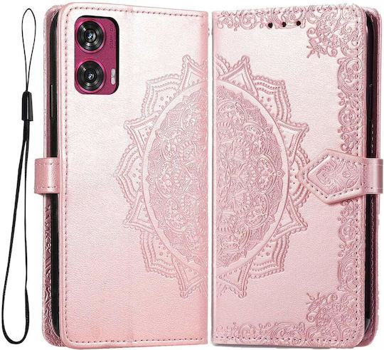 Umschlag Rückseite Synthetisches Leder / Kunststoff Magnetisch Rosa (Motorola Edge 50 Fusion 5G)