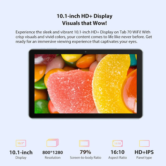 BlackView Tab 70 10.1Inci (4GB/64GB) Twilight Blue