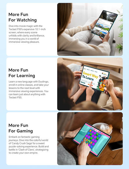 Teclast P30 10.1" Tablet (4GB/64GB) Μπλε