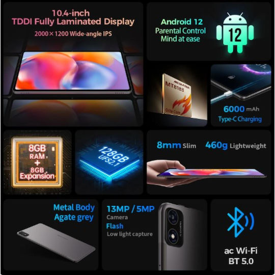 Teclast T40S 10.4Inci Tabletă (8GB/128GB) Gri | Skroutz Romania