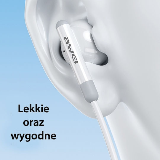 Awei PC-6T Earbuds Handsfree με Βύσμα USB-C Μαύρο