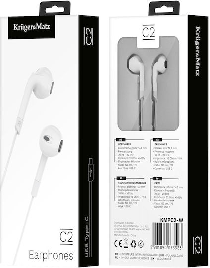 Kruger & Matz KMPC2-W Freisprecheinrichtung mit Stecker USB-C Weiß