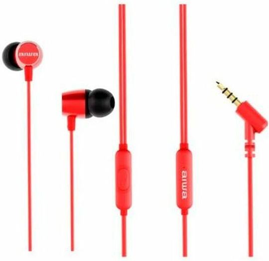 Aiwa ESTM-30RD In-Ear Freisprecheinrichtung Kopfhörer mit 3,5mm Stecker Rotes