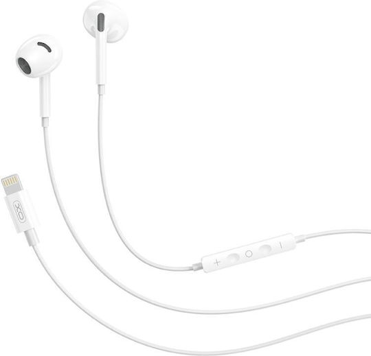XO Ep79 Earbuds Handsfree Ακουστικά με Βύσμα Lightning Λευκό
