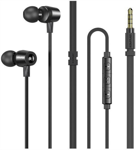 Awei L5 In-ear Handsfree Ακουστικά με Βύσμα 3.5mm Μαύρο