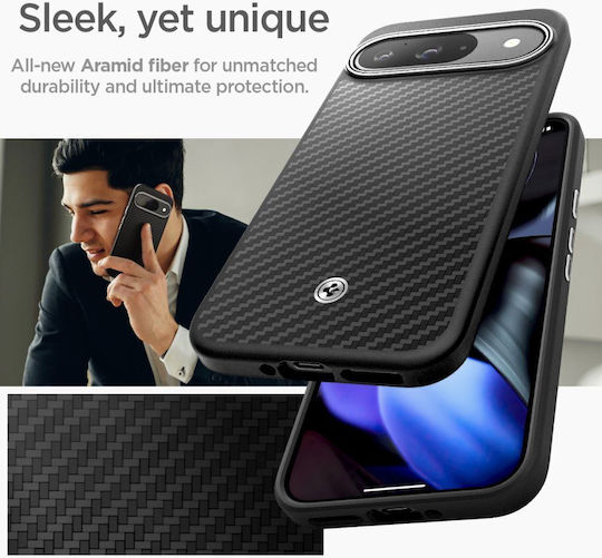 Spigen Enzo Aramid Back Cover Aramid Fiber Μαύρο (Google Pixel 9 Pro XL)