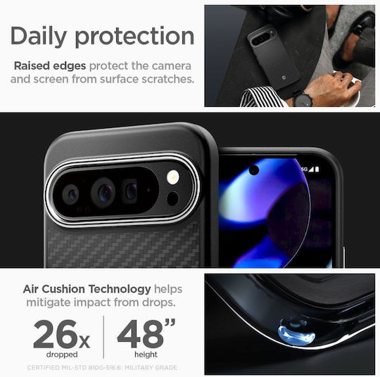 Spigen Enzo Aramid Back Cover Aramid Fiber Μαύρο (Google Pixel 9 Pro XL)