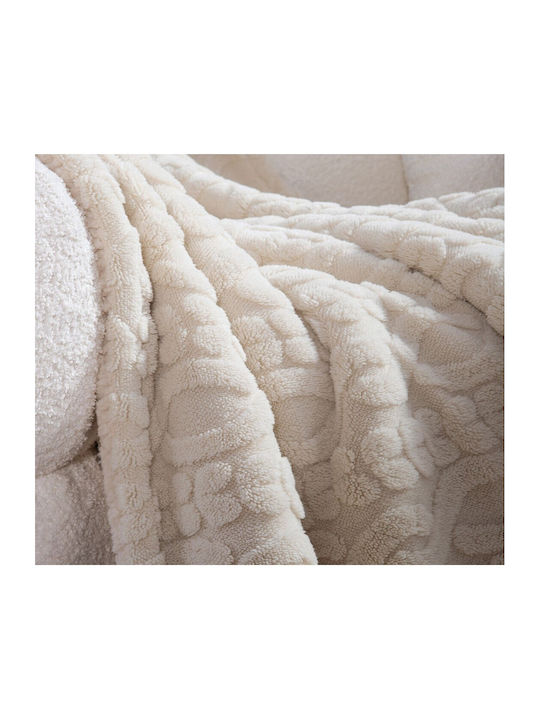 Nef-Nef Homeware Germain Blanket Sherpa Sofa 130x180cm Ecru